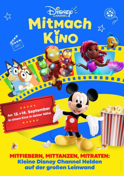 Bild zu DISNEY CHANNEL MITMACH KINO - AM 13. & 14.09.2025 - JETZT IM VORVERKAUF - 1