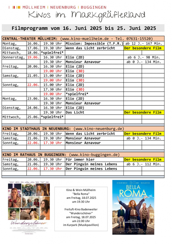 Bild zu Wochenfilmprogramm im Überblick: (alle Orte) - 1