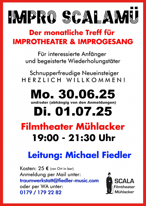 Bild zu Der monatliche Treff für Improtheater & Improgesang im SCALA Filmtheater! - 1