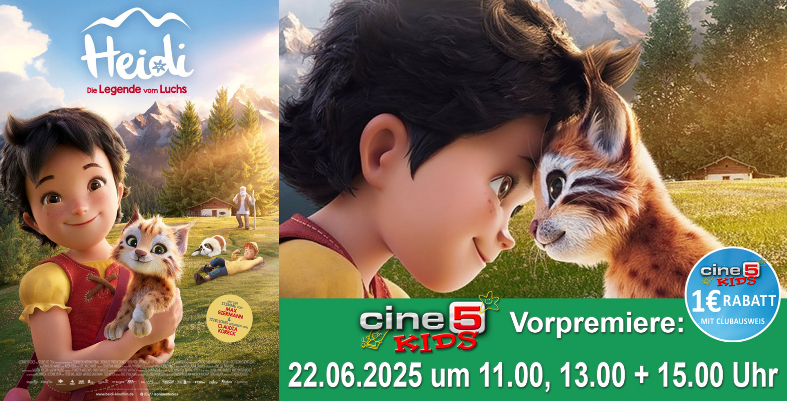 Bild zu Cine 5 Kids - Preview am 22.06.2025 Heidi - Die Legende vom Luchs - 1