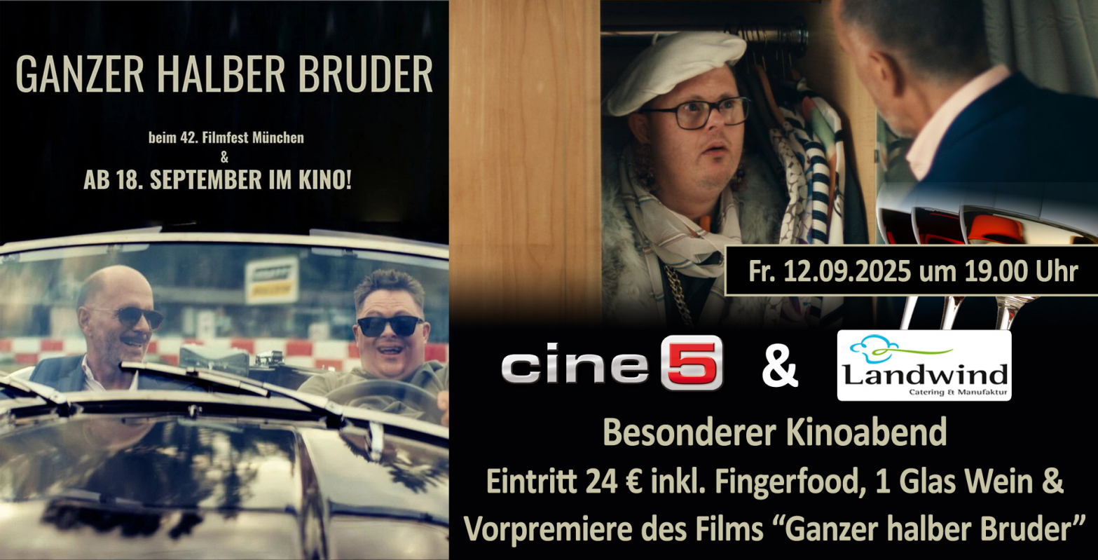 Bild zu Besonderer Kinoabend mit Fingerfood, Wein von Landwind und der Vorpremiere von Ganzer halber Bruder - 1