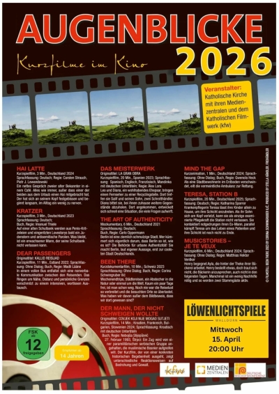 Bild zu Augenblicke 2026 - Kurzfilme im Kino - 1
