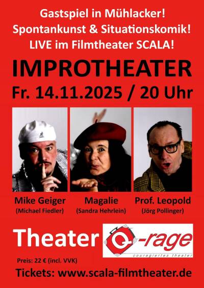 Bild zu Live am 14.11.2025 im SCALA Filmtheater: Improtheater Q-rage - 1