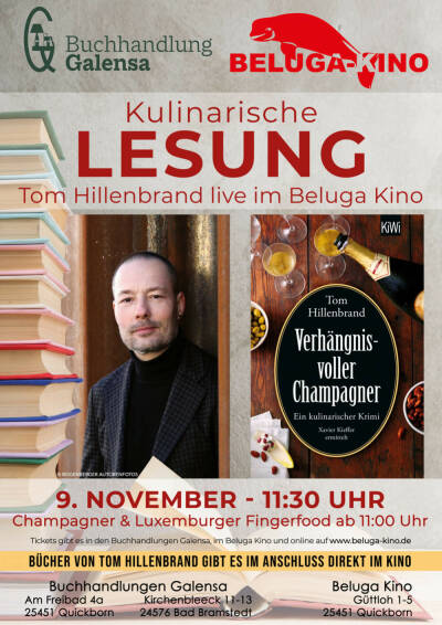 Bild zu Kulinarische Lesung mit Tom Hillenbrand - Verhängnisvoller Champagner - 1