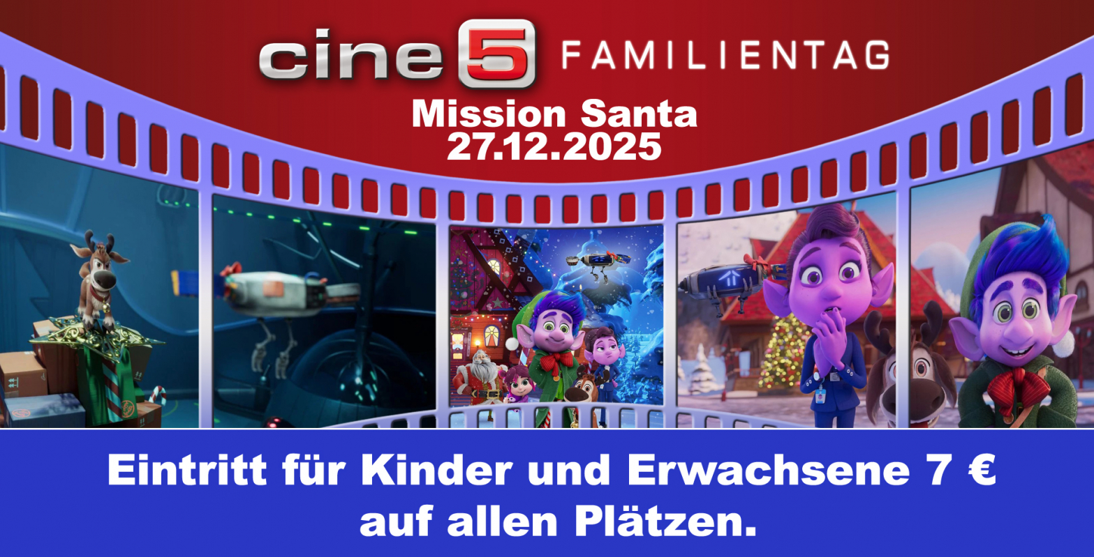 Bild zu Cine 5 Familientag: Samstag, den 27.12.2025 - Mission Santa - 1