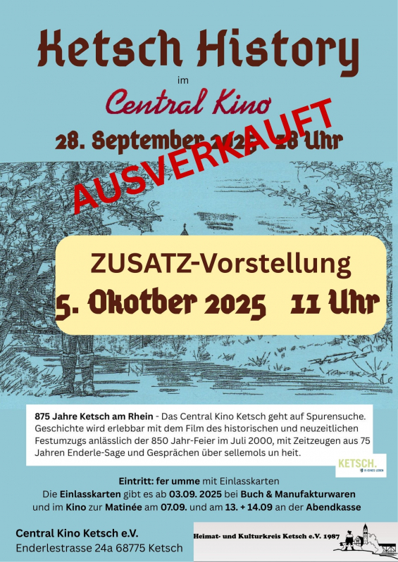 Bild zu Ketsch History | 28.09. | 18 Uhr |    ZUSATZ 05.10. | 11 Uhr - 1