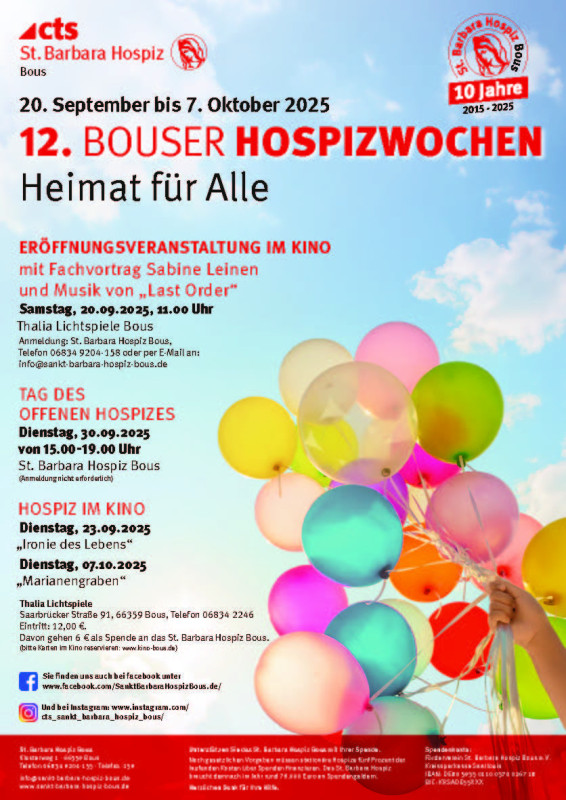 Bild zu 10 JAHRE St. Barbara Hospiz Bous - Jubiläumsfeier - ABGESAGT ! ! ! - 1