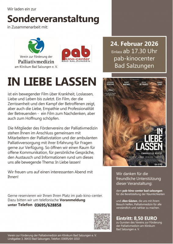 Bild zu SONDERVERANSTALTUNG mit dem Verein zur Förderung der Palliativmedizin am Klinikum Bad Salzungen e.V. - 1