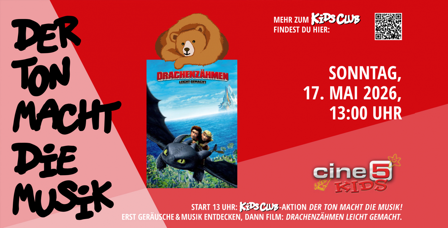 Bild zu Cine 5 Kids - Kidsclub: Drachenzähmen 17.05.2026 - 1